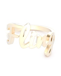 Customized Personalized Text Ring Jewel Gold